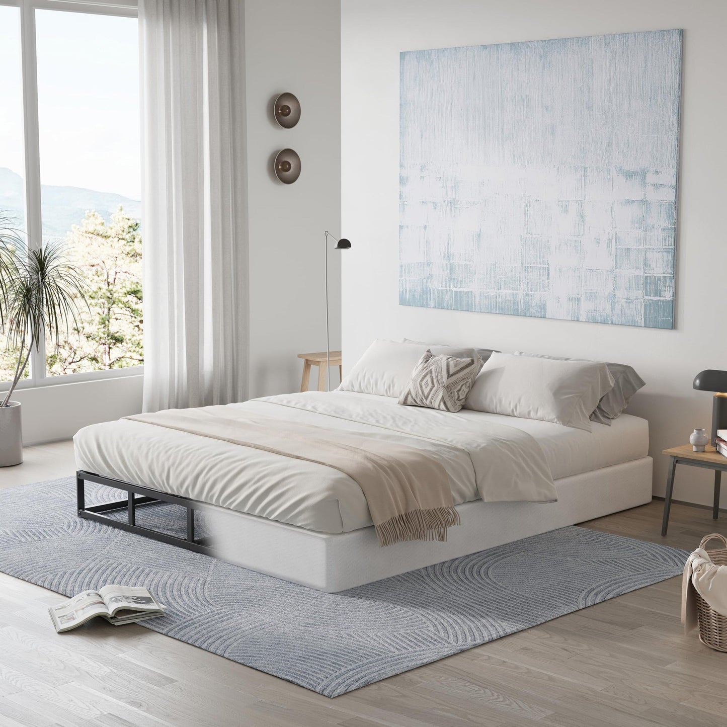 Sommier métallique FSCHOS 7 pouces, base de matelas, sans pieds