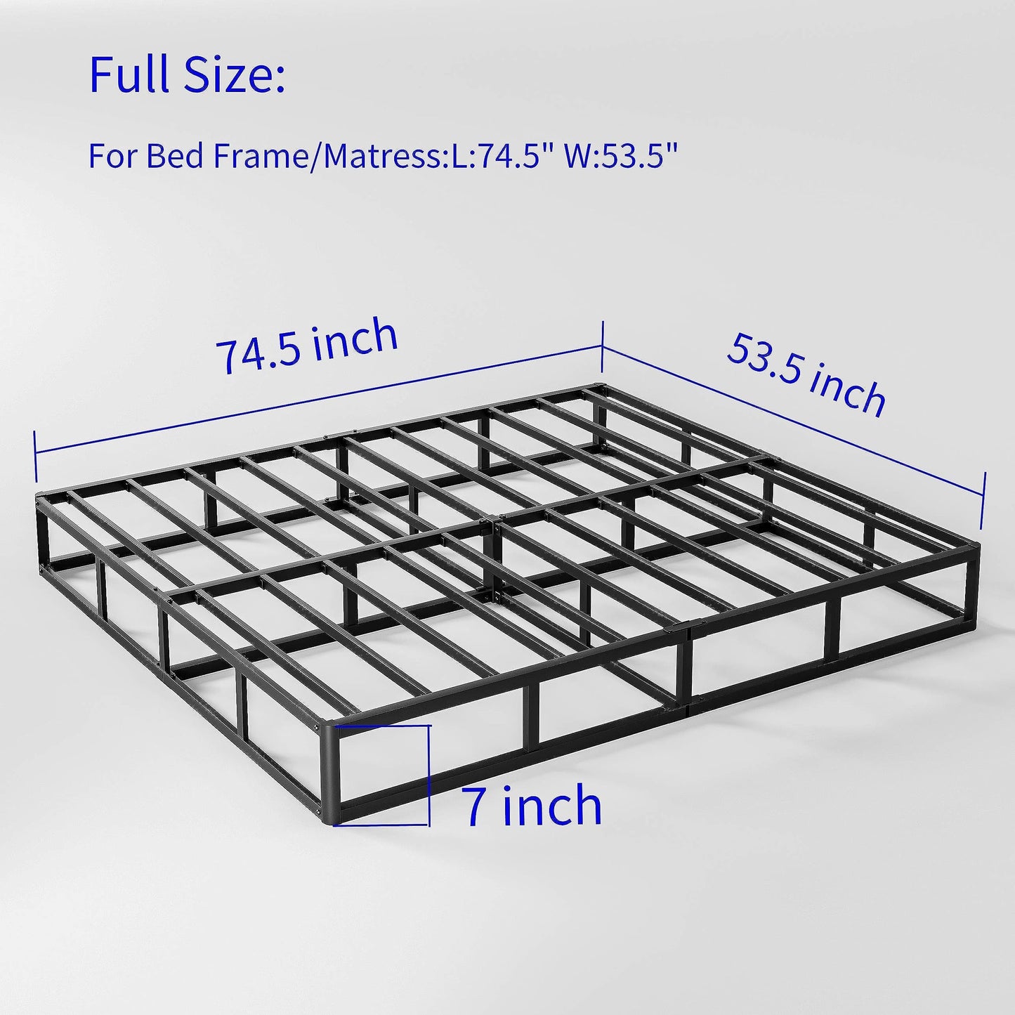 Sommier métallique FSCHOS 7 pouces, base de matelas, sans pieds