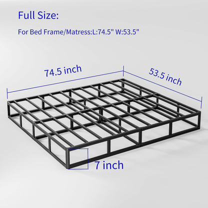 Sommier métallique FSCHOS 7 pouces, base de matelas, sans pieds