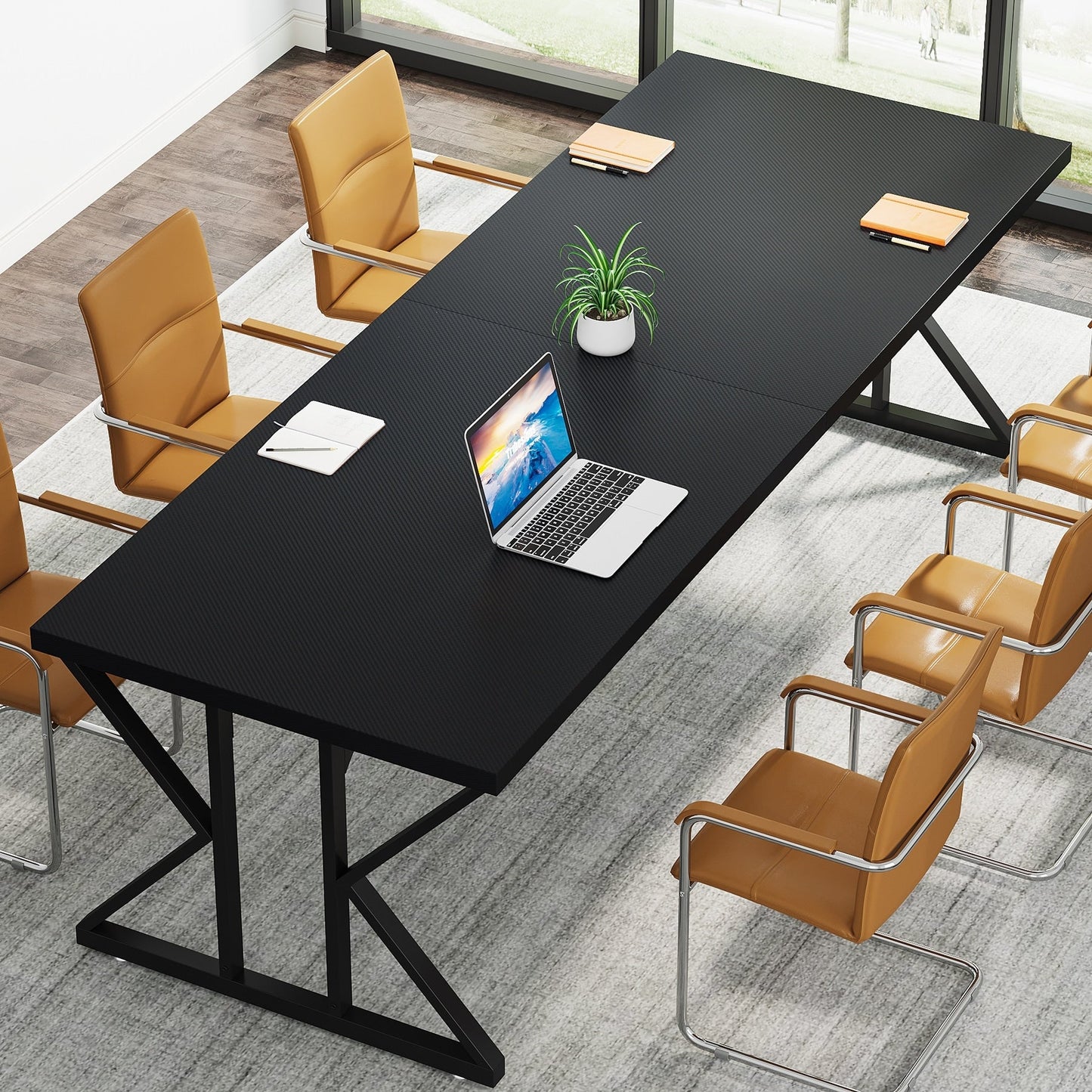 Bureau de direction de 70,8 pouces, grand bureau d'ordinateur, poste de travail