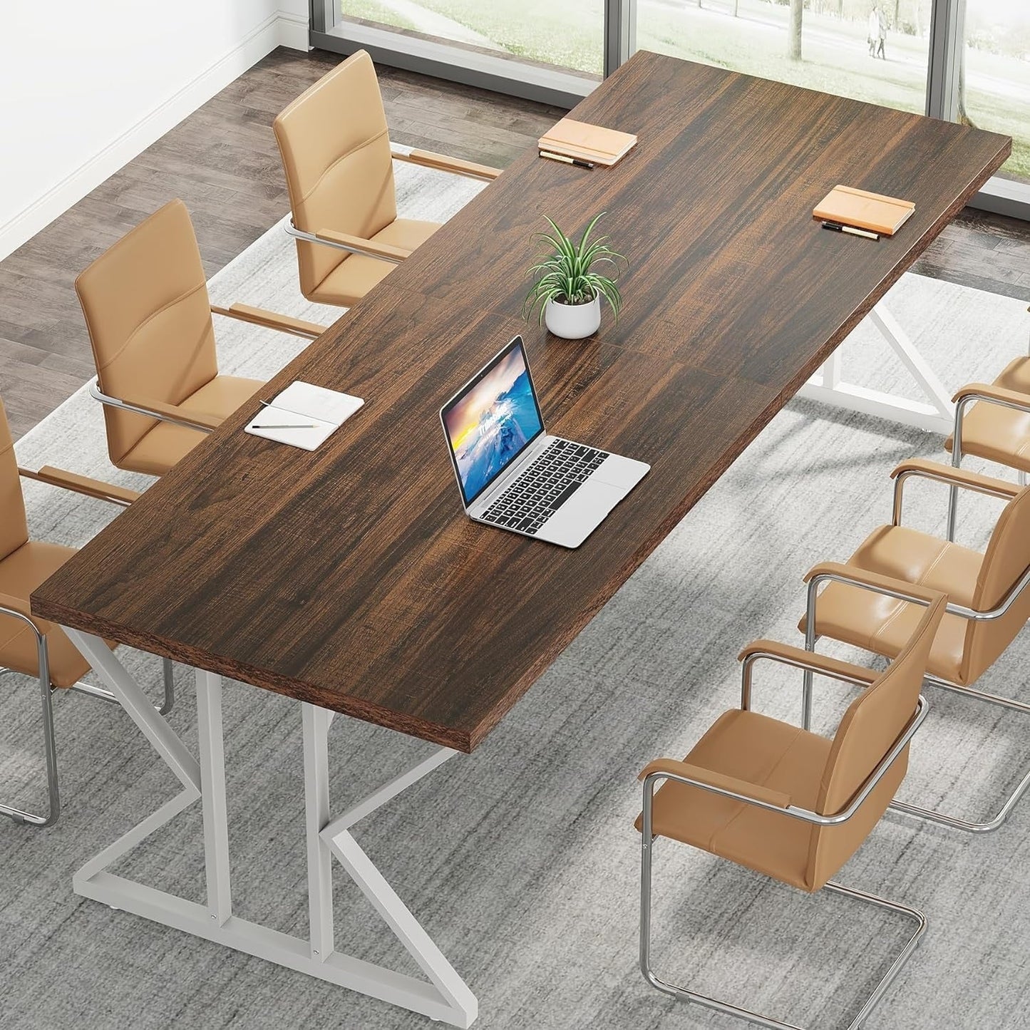 Bureau de direction de 70,8 pouces, grand bureau d'ordinateur, poste de travail