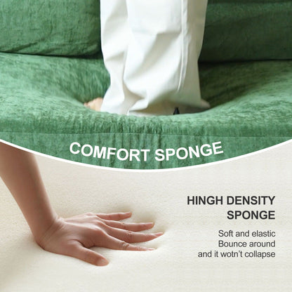 Canapé-lit convertible rembourré 70,87, fauteuil convertible, canapé de sol confortable pour salon, chambre, tissu chenille