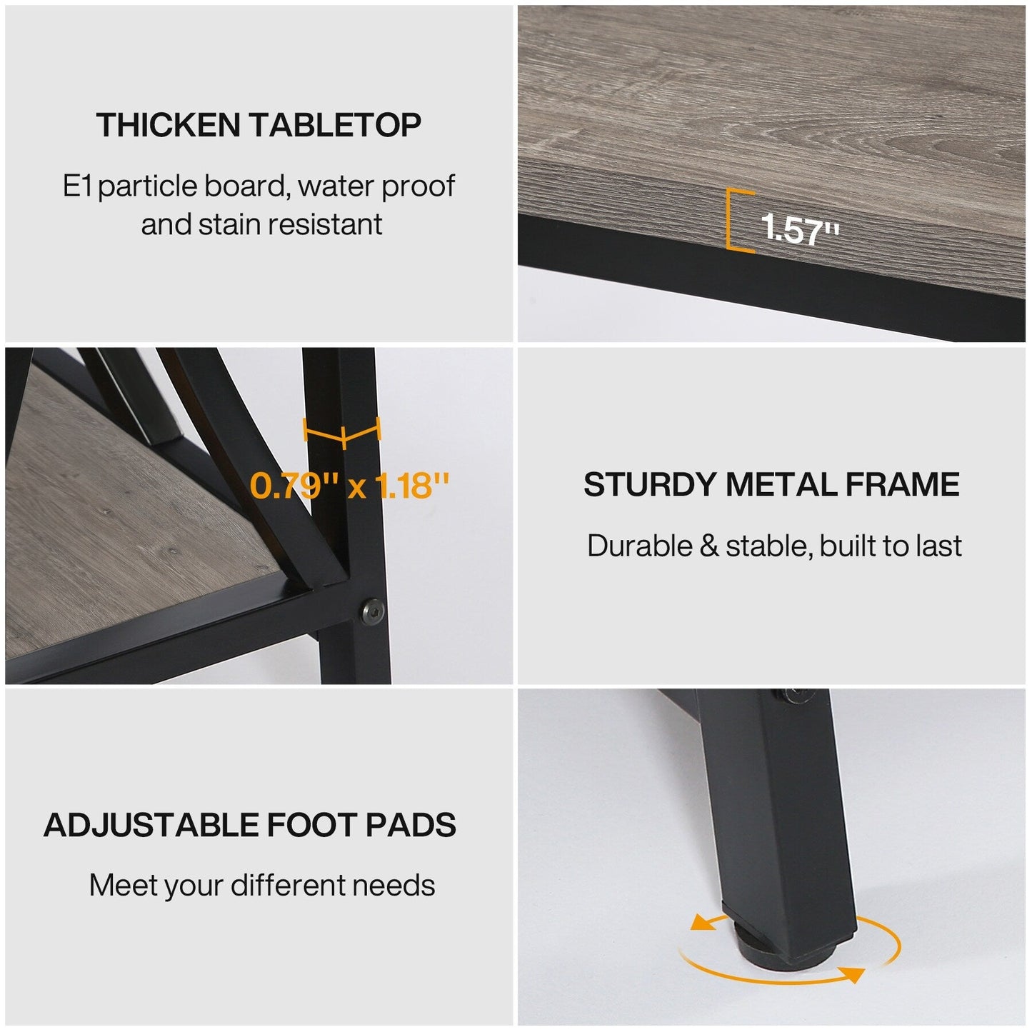 Table console extra longue de 70,9 pouces, table d'appoint pour canapé de salon