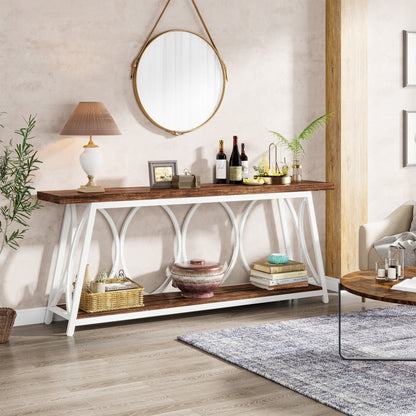 Table console extra longue de 70,9 pouces, table d'appoint pour canapé de salon