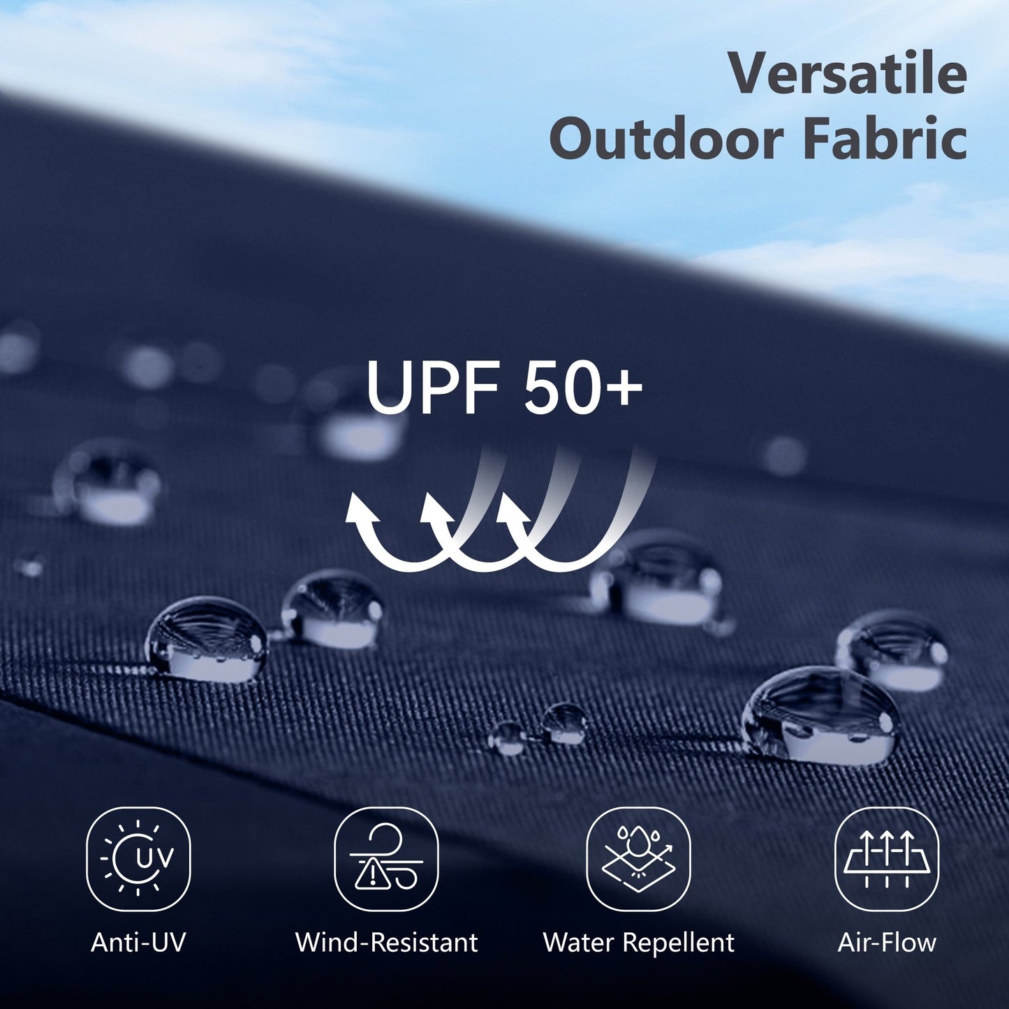 Ensemble de salle à manger d'extérieur MAISON ARTS 8 pièces avec parasol de 4 m