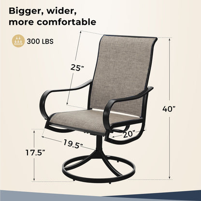 Ensemble de salle à manger d'extérieur MAISON ARTS 8 pièces avec parasol de 4 m