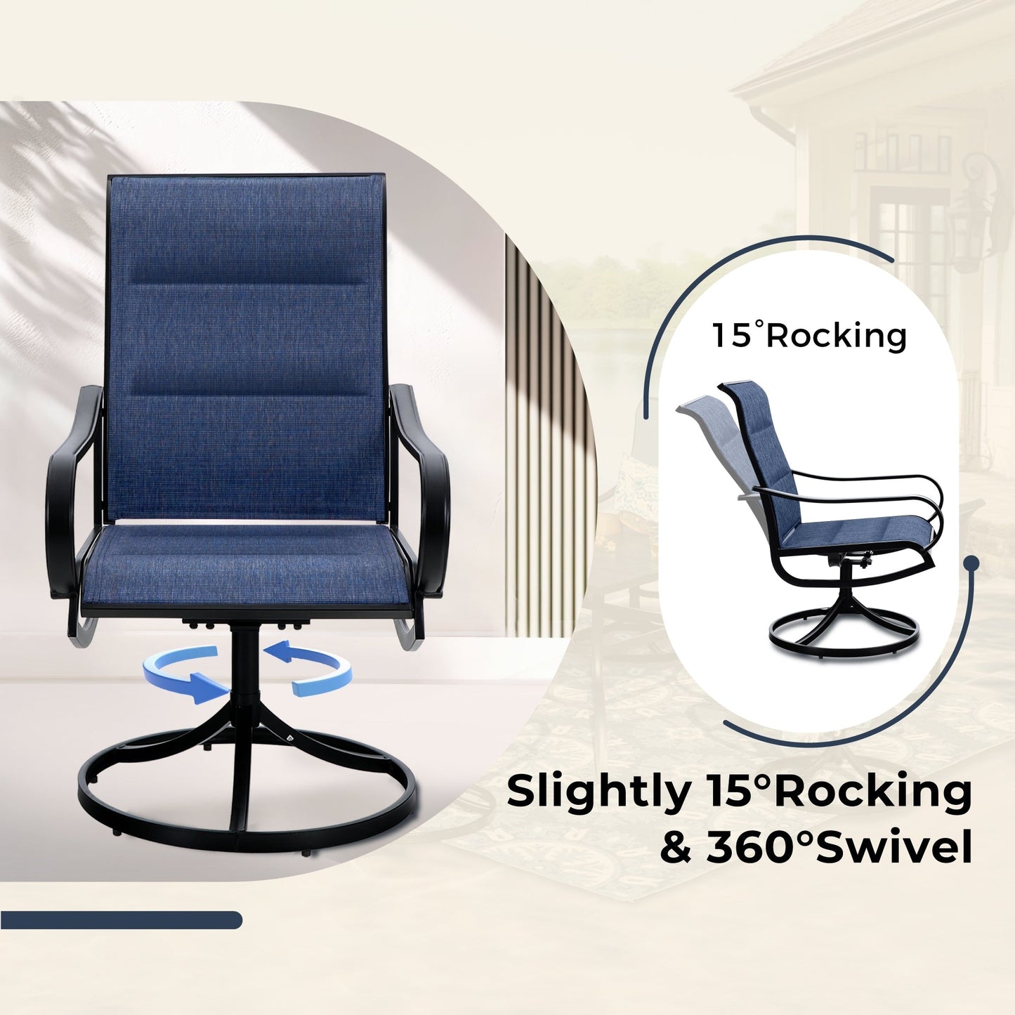 Ensemble de salle à manger d'extérieur MAISON ARTS 8 pièces avec parasol de 4 m