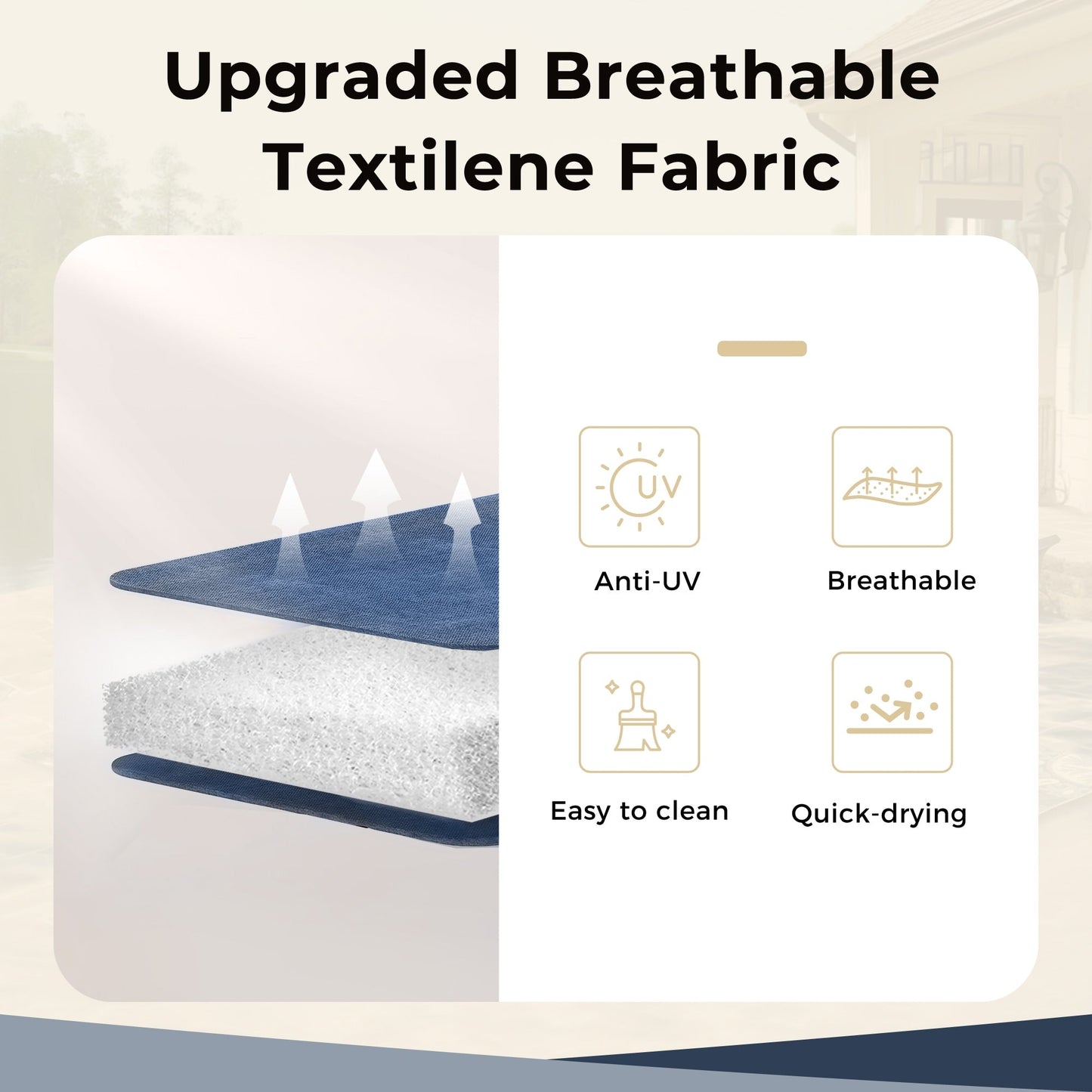 Ensemble de salle à manger d'extérieur MAISON ARTS 8 pièces avec parasol de 4 m