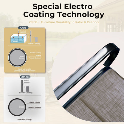 Ensemble de salle à manger d'extérieur MAISON ARTS 8 pièces avec parasol de 4 m