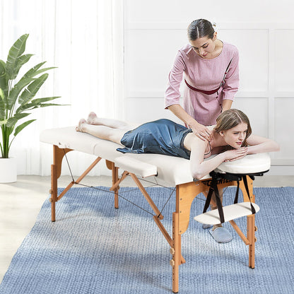 Table de massage portable de 213 cm (84 po) de long, réglable, pour le visage, les soins spa et les tatouages, avec sac de transport.