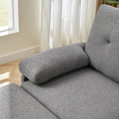 Canapé d'angle en L de 86,22 pouces avec poches de rangement latérales