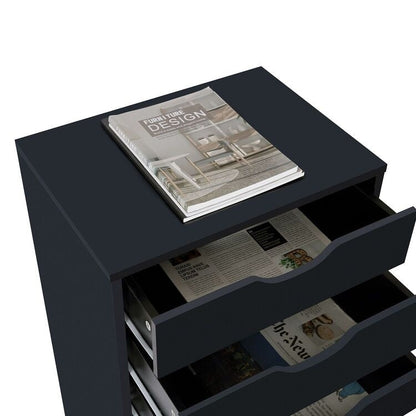 Meuble étroit en bois à 9 tiroirs avec glissières en douceur et étagère de rangement supérieure