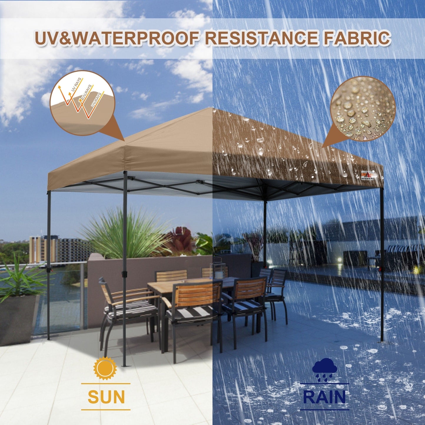 ABCCANOPY Tente-auvent résistante et facile à monter, tente d'extérieur