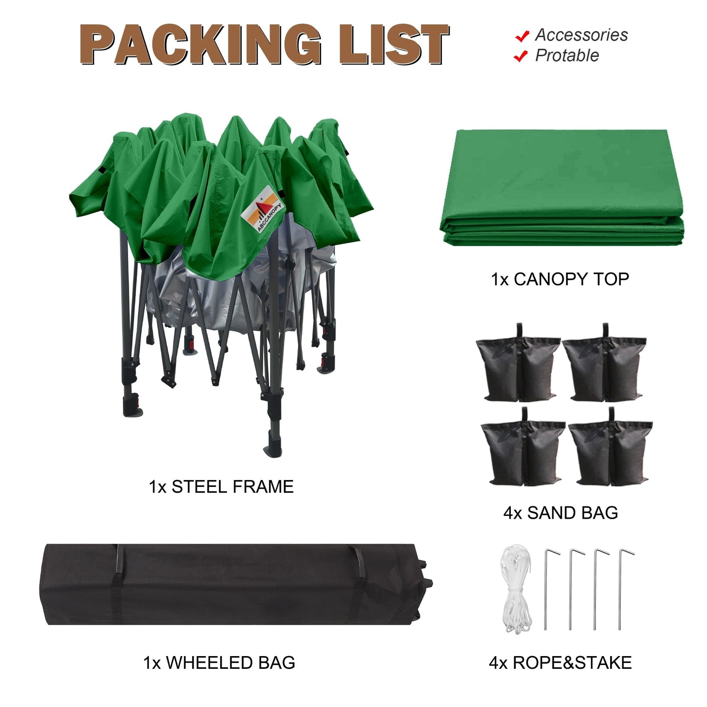 ABCCANOPY Tente-auvent résistante et facile à monter, tente d'extérieur