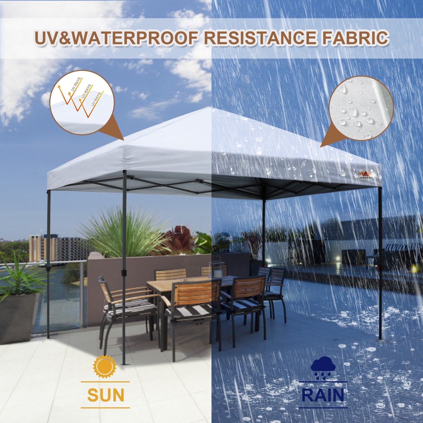 ABCCANOPY Tente-auvent résistante et facile à monter, tente d'extérieur