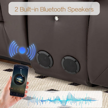 Canapé inclinable manuel AECOJOY pour camping-car, canapé inclinable en polyuréthane, sièges de cinéma maison avec console