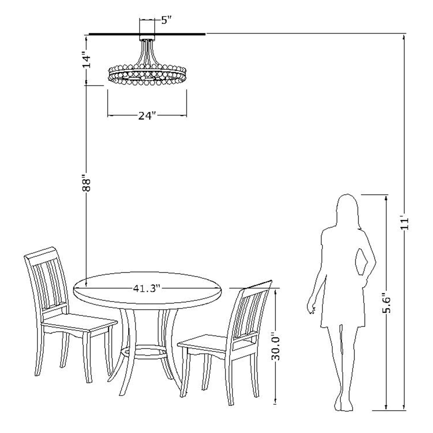 Plafonnier semi-encastré Elvira à 8 lumières en forme de roue de chariot avec cristaux