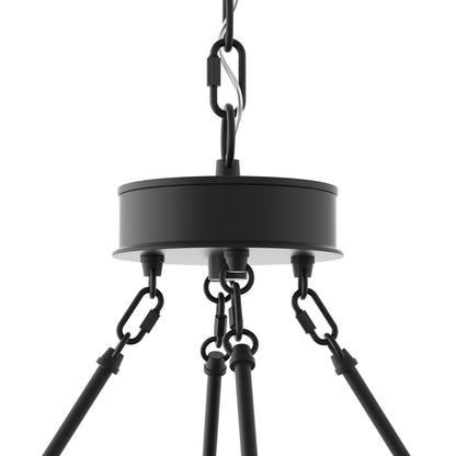 Lustre Acroma style ferme à 12 lumières, forme roue de chariot, 101,6 cm (40 po), homologué UL - 101,6 cm (40 po) de profondeur x 350 cm (138 po) de hauteur