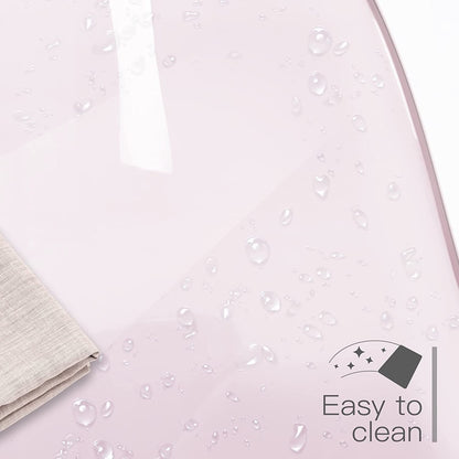 Chaise de bureau à roulettes pivotante en acrylique, sans accoudoirs et réglable en hauteur