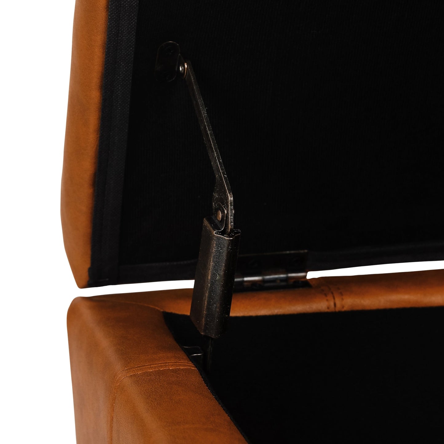 Banc coffre de rangement en cuir reconstitué Adeco 50