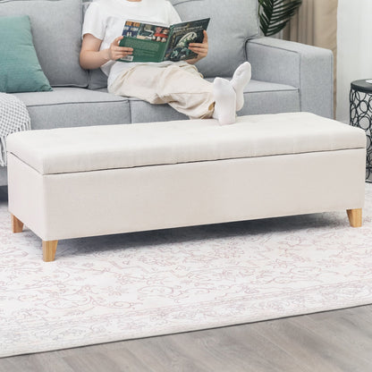 Banc coffre de rangement en cuir reconstitué Adeco 50