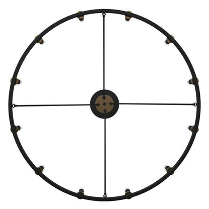 Lustre Acroma style ferme à 12 lumières, forme roue de chariot, 101,6 cm (40 po), homologué UL - 101,6 cm (40 po) de profondeur x 350 cm (138 po) de hauteur