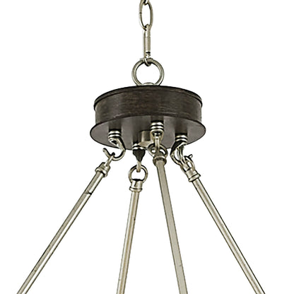 Lustre Acroma style ferme à 12 lumières, forme roue de chariot, 101,6 cm (40 po), homologué UL - 101,6 cm (40 po) de profondeur x 350 cm (138 po) de hauteur