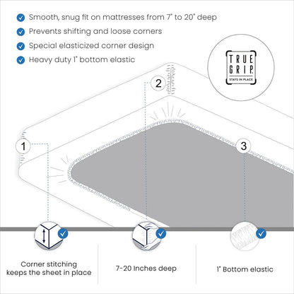 Ensemble de draps Aireolux en coton égyptien de luxe ultra-doux et soyeux, 1000 fils/cm².