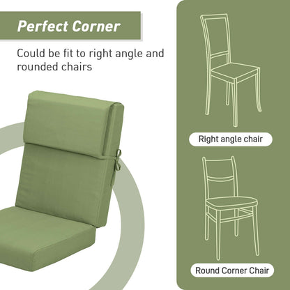 Ensemble de 4 coussins pour chaise de patio à dossier haut Aoodor, 46 x 21 x 4 pouces (coussins seulement)