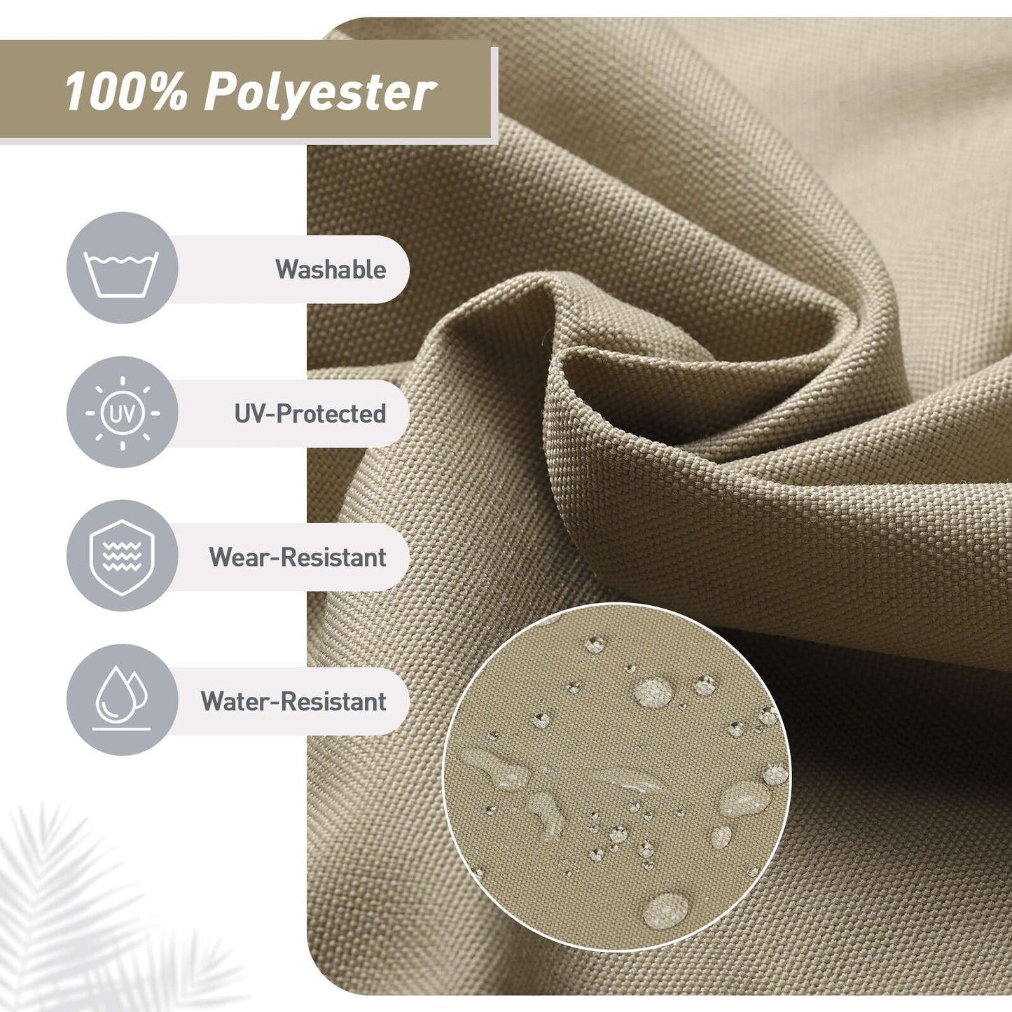 Ensemble de 4 coussins pour chaise de patio à dossier haut Aoodor, 46 x 21 x 4 pouces (coussins seulement)