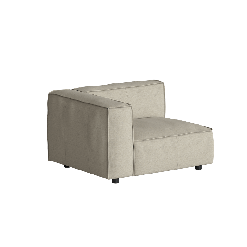 Canapé sectionnel doux en forme de L avec méridienne