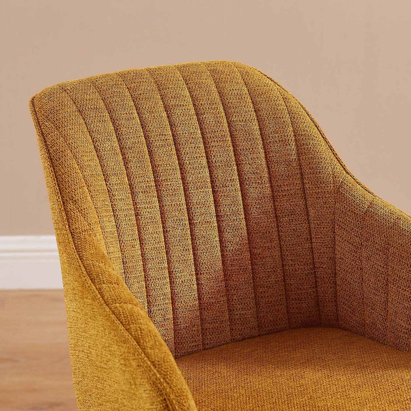 Fauteuil pivotant Art Leon pour bureau à domicile moderne avec pieds en bois