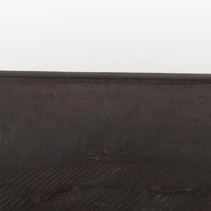 Bol oblong extra large Athena en bois recyclé noir-brun - 26,0 cm (L) x 10,0 cm (l) x 7,0 cm (H)