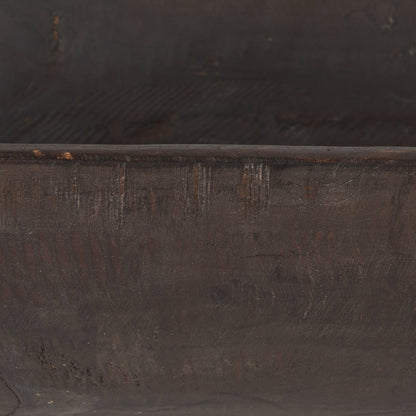 Bol oblong extra large Athena en bois recyclé noir-brun - 26,0 cm (L) x 10,0 cm (l) x 7,0 cm (H)