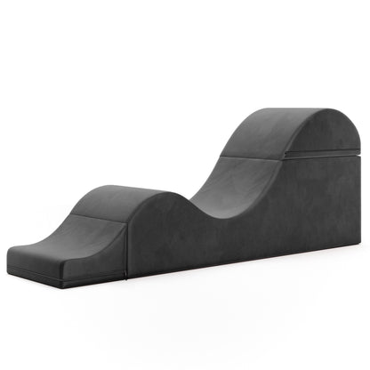 Chaise longue convertible Avana Kami / Yoga et massage - Pouf 2 en 1 avec fauteuil de yoga dépliable dissimulé, Microvelours - Non disponible