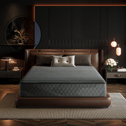 Matelas hybride SweDrea de 25 cm (10 po) en mousse à mémoire de forme mi-ferme infusée de gel, rafraîchissant et respirant, certifié CertiPUR-US, SGS et OEKO-TEX®.