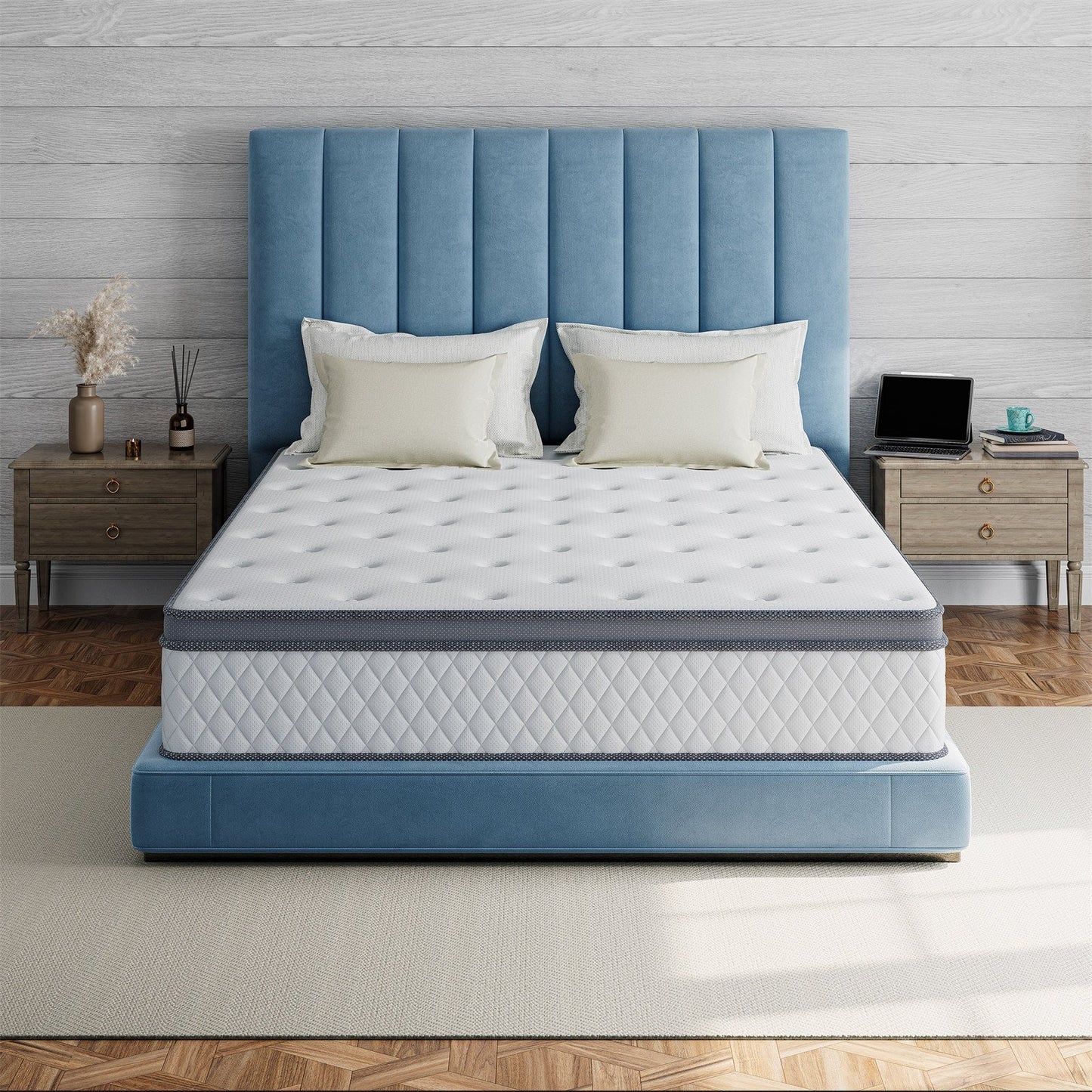 Matelas SweDrea 12 po en mousse à mémoire de forme hybride ferme avec CertiPUR-US et Oeko-TEX, doté de ressorts renforcés.