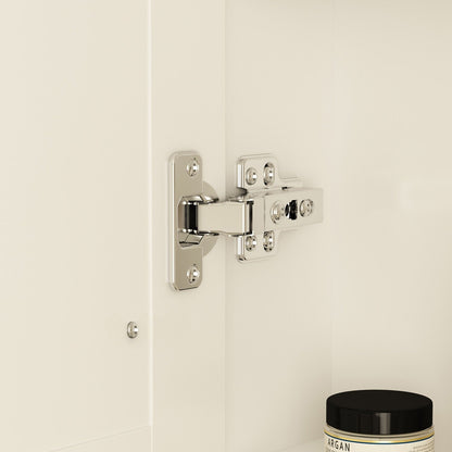 Armoire à pharmacie murale blanche avec miroir LED antibuée 6000K