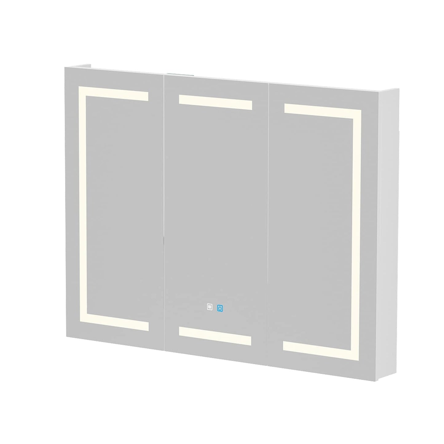 Armoire à pharmacie murale blanche avec miroir LED antibuée 6000K