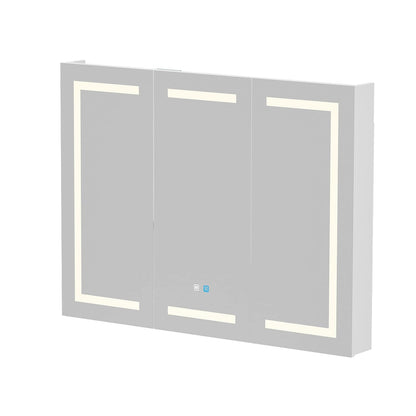 Armoire à pharmacie murale blanche avec miroir LED antibuée 6000K