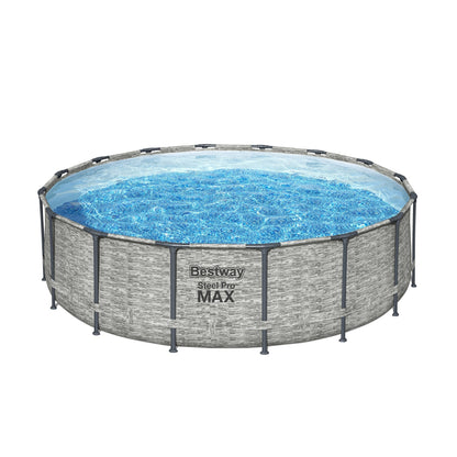 Piscine hors sol ronde Bestway Steel Pro MAX avec pompe et couverture