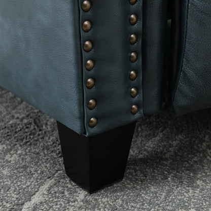 Fauteuil inclinable en cuir véritable avec dossier inclinable, accoudoirs et dossier confortables.