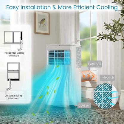 Climatiseurs portables 3-en-1 Bossin 8000 BTU (Ashrae), 5000 BTU (SACC) avec télécommande, climatiseur portable silencieux pour pièce - 880 V