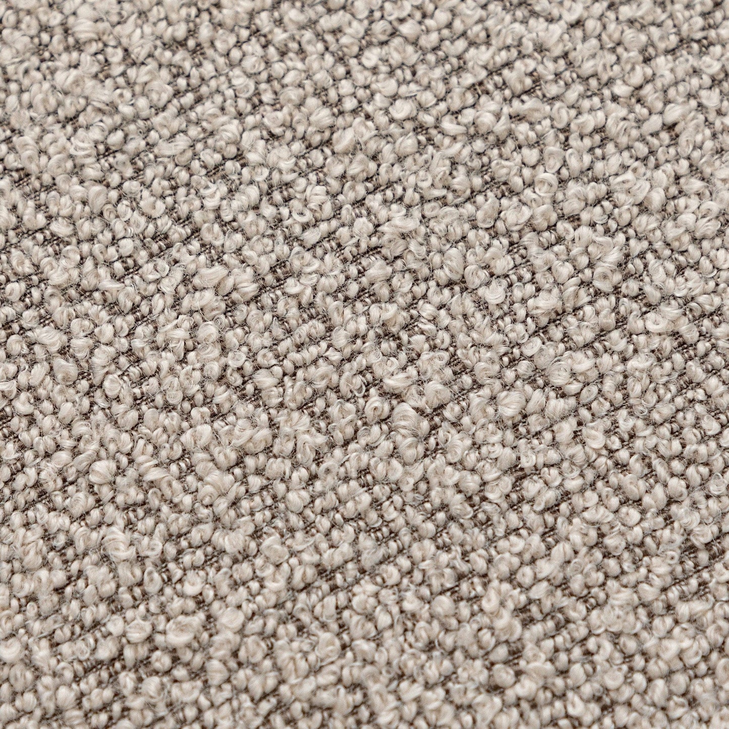 Canapé 2 places KINWELL en tissu bouclé avec coussins