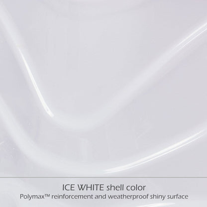 Bain à remous Buenospa Jersey 6 personnes, 46 pouces, blanc glacier, gris avec ozone et éclairage LED