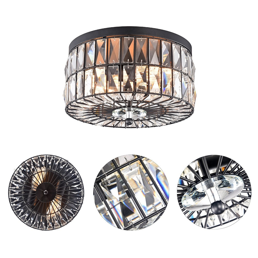 Plafonnier encastré à deux lumières en cristal incandescent C Cattleya