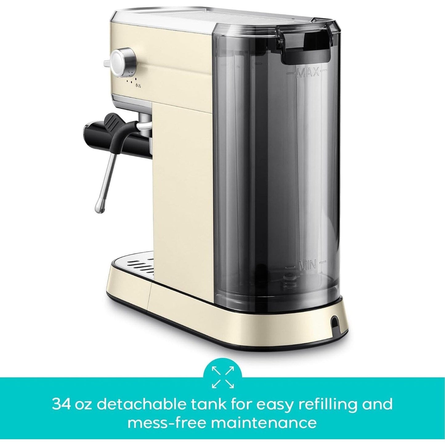 Machine à expresso CASABREWS CM5418 20 bars avec buse vapeur et mousseur à lait