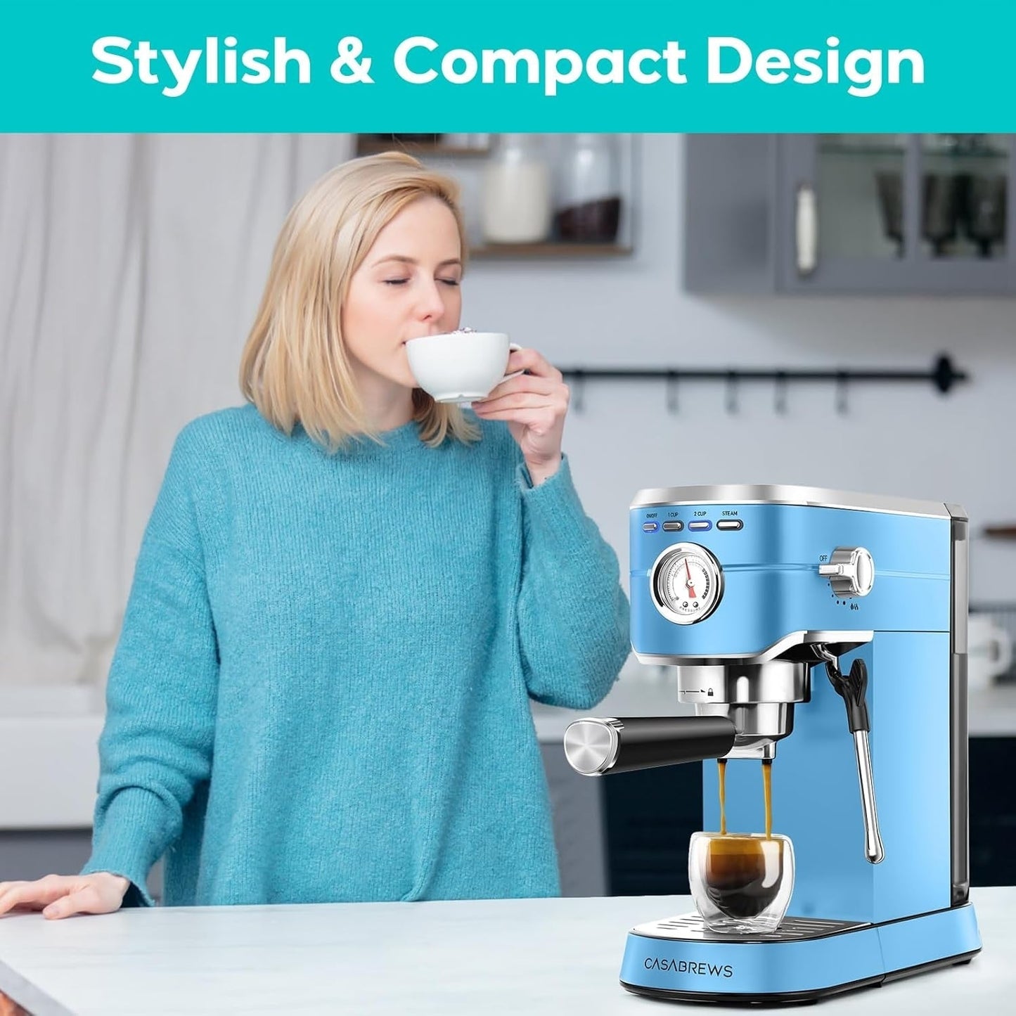 Machine à expresso CASABREWS CM5418 20 bars avec système de mousse de lait - Non disponible