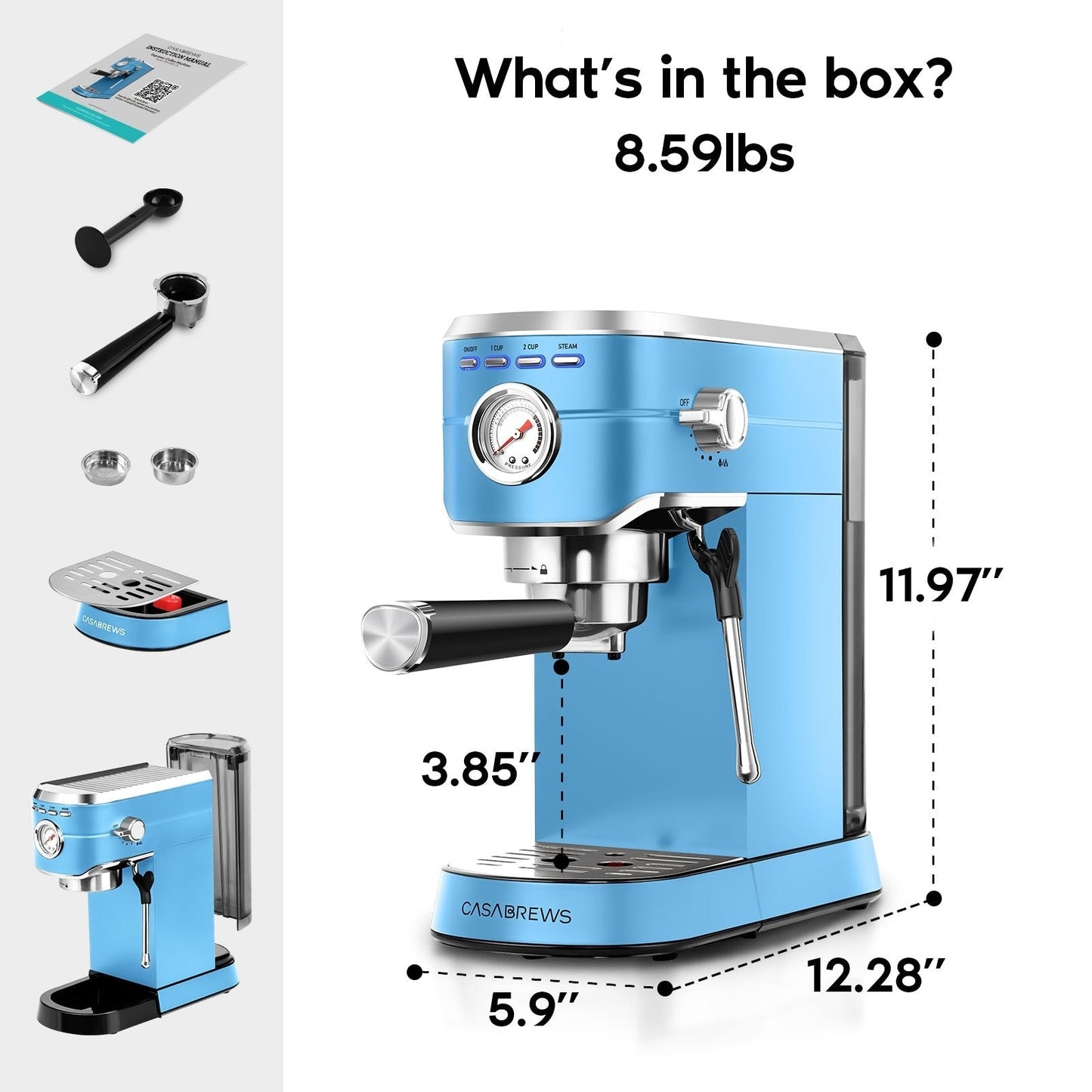 Machine à expresso CASABREWS CM5418 20 bars avec système de mousse de lait - Non disponible