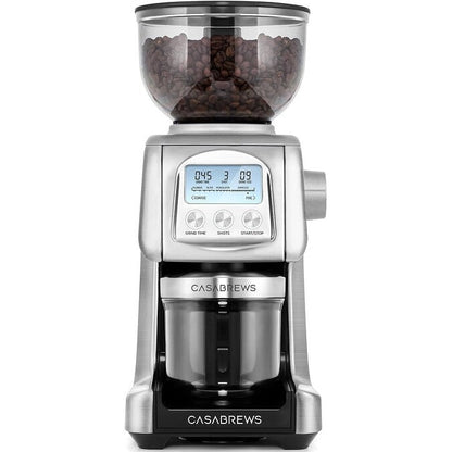 Moulin à café électrique CASABREWS Tornado à meules coniques argentées - Non disponible